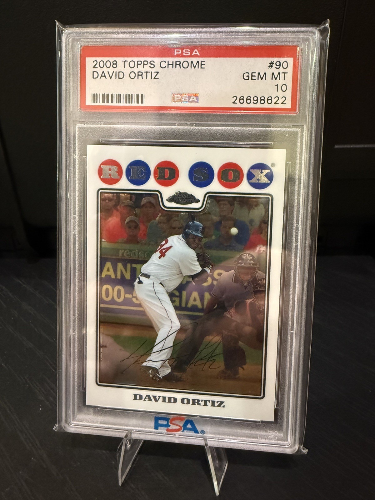 2008 Topps Chrome - David Ortiz #90 PSA 10 view 1
