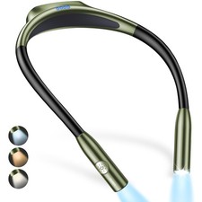 LED Neck Reading Light,Book Light for Reading in Bed-Eye Caring 3 Colors, Dim...
