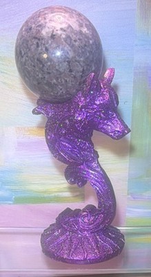 Purple Wolf Fantasy Globe volcano,agate sphere Glitter Finish UV friendly ￼