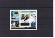 SA31e Central African Republic 1976 Winter Olympics Innsbruck Ski used minisheet