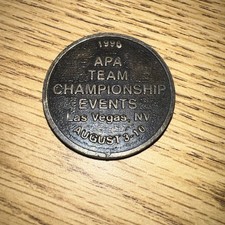 APA Team Championship Events Las Vegas NV Pocket Marker Coin 1995