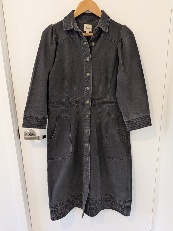 Black denim midi dress, Brand: Morrison, Size 5