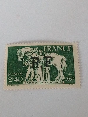 Timbre France Libération Neuf Famille De Prisonniers Neuf Luxe ** Signé - Photo 1/2