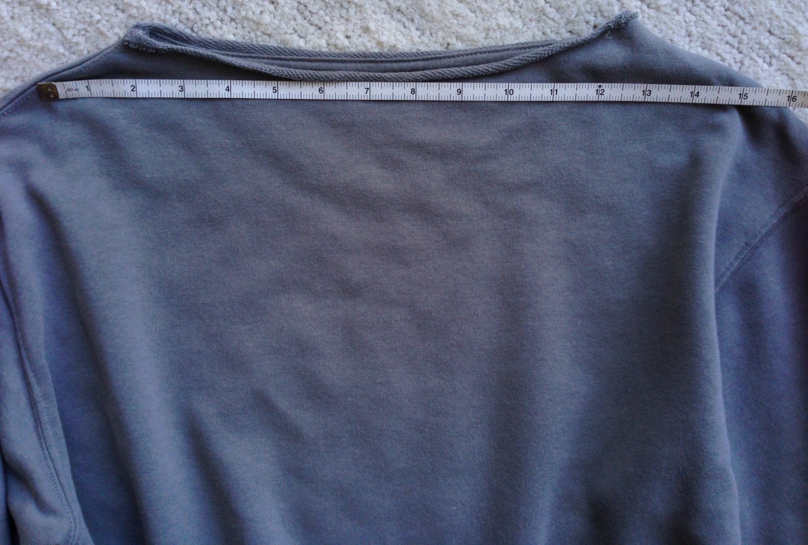 H&M youth XXL adults S grey green sage rolled hem cotton blend sweatshirt top thumbnail 10