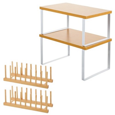 Afcabakila 4Pcs Kitchen Organizer Accessories Set, Cabinet Organizer Shelf an...