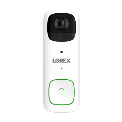Lorex 2K Battery Video Doorbell Color Night Vision 2 Way Talk (White)