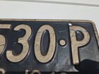 1940 OHIO LICENSE PLATE F·530·P Black/White(?) Fair Condition — photo 9