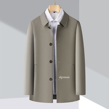 New Men's Formal Wool Jacket Single Button Lapel Collar Jacket Business Jackets