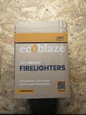 Ecoblaze Natural 200 Firelighters ​​- Fire Lighters for BBQ, Pizza Oven, Fire  0.07 per lighter