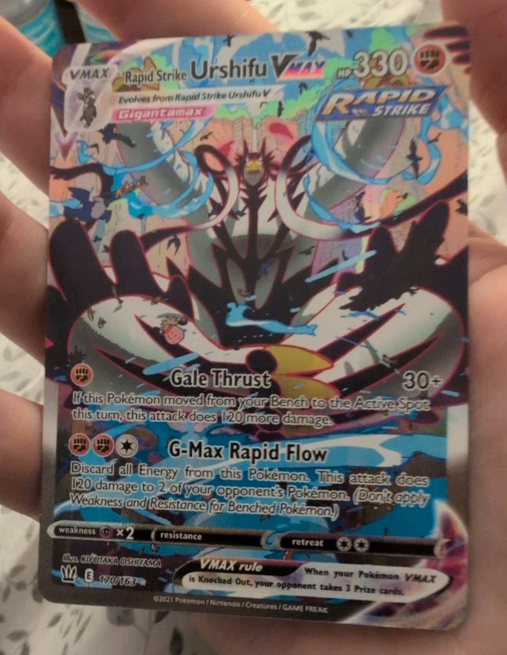 Pokemon TCG Rapid Strike Urshifu VMAX (Alternate Art Secret) 170/163