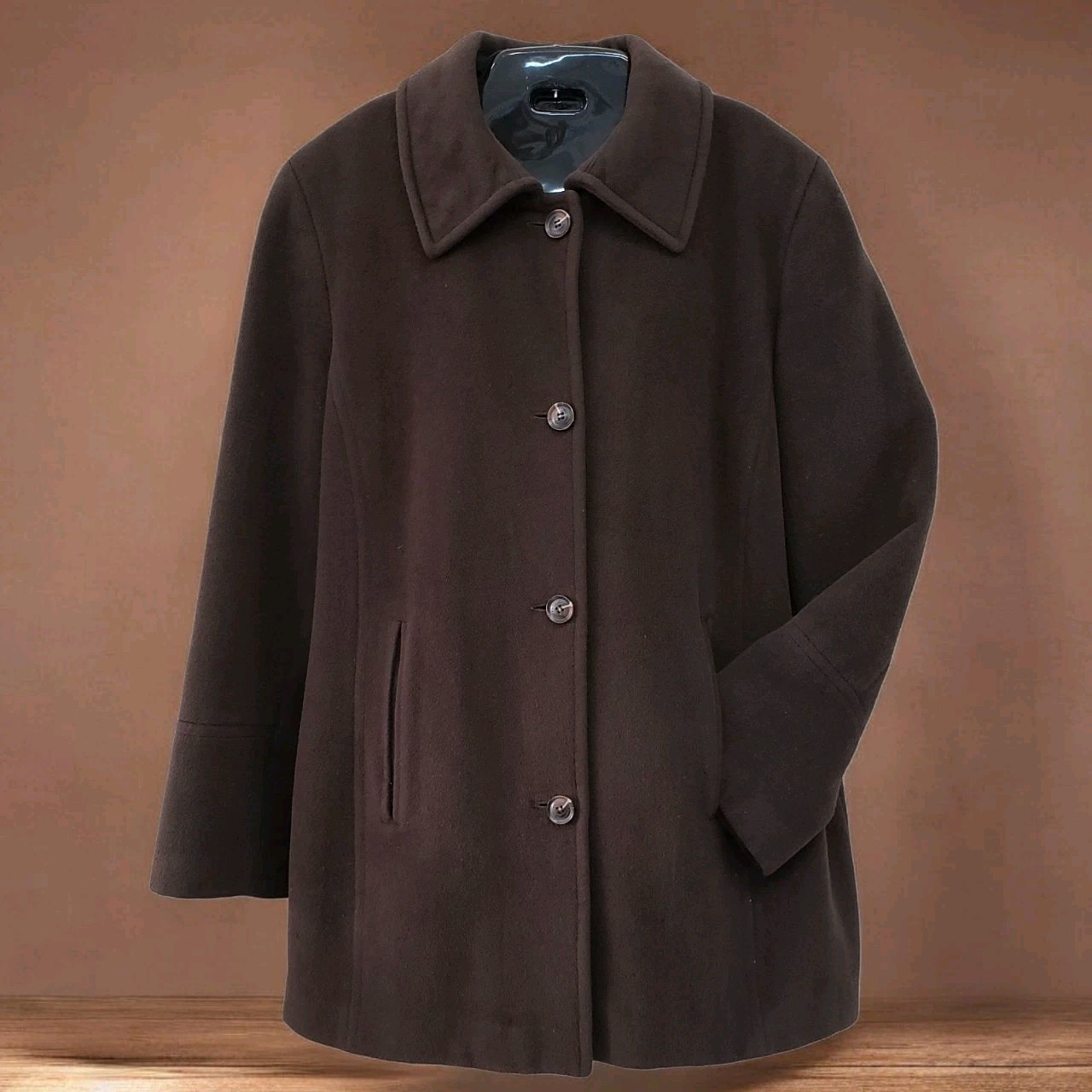 Calvin Klein Womens Button Down Solid Fleece Coat… - image 1