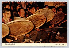 Vintage Eskimo Dance Band Alaska Photochrome Postcard by Frank Whaley