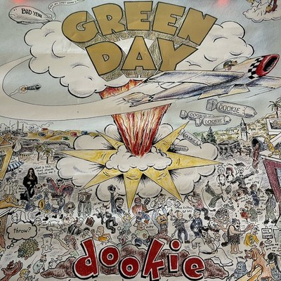Green Day Dookie 1994 Original Promo Poster Reprise Records 24x36  RRP-Y8 VP B2B