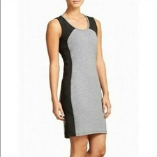 ATHLETA dress Size Small Stretch Heather Colorblock Scoop Neck Casual bodycon