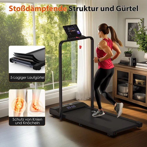 Walking Pad Laufband 120kg elektrisch Heimtrainer LED-Anzeige 12km/h für Jdqqkgn - Bild 9 von 12