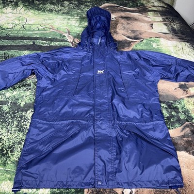 Vintage Helly Hansen Nylon Jacket Full Zip Navy Blue Small Waterproof Breathable