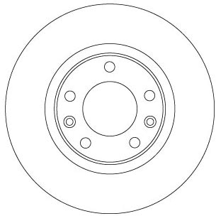 Disque de frein TRW DF6656 ventilé en acier carbone pour essieu arrière