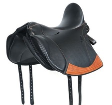 Wanderreit Sattel 1149 aus Leder, Schwarz,  wechselbares Kopfeisen