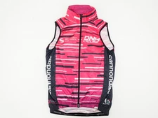 DNA Cycling Women's Wind Cycling Vest Team Logos Pink/ Black/ White XX-Small