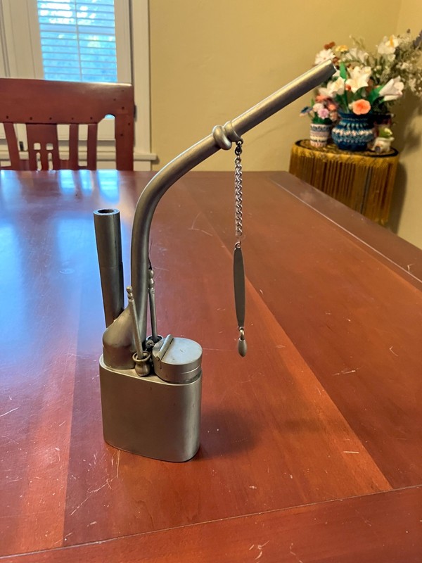 Chinese or Other Asian Water Pipe or Hookah, All Metal As Shown