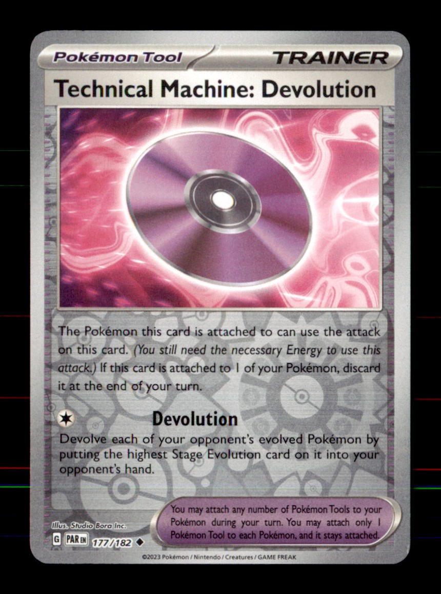 Technical Machine: Devolution 177/182 Paradox Rift Pokemon Reverse Holo NM