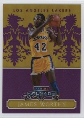 2014-15 Panini Excalibur Crusade Purple 68/75 James Worthy #123 HOF 8u9