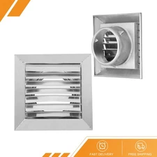 4" Dryer Vent Cover Stainless Steel Exterior Outlet Vent Grille Louvered