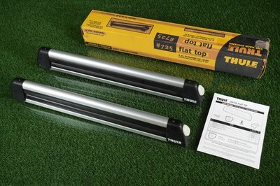 Thule 735 Flat Top Ski / Snowboard Roof Rack Carrier Pair w/ Original Box