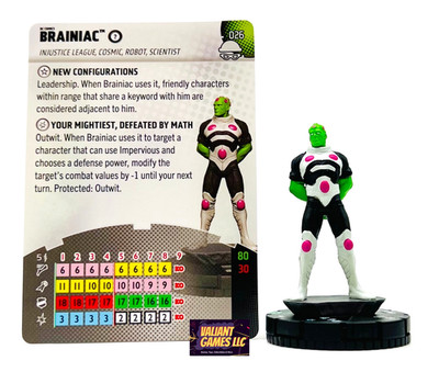 DC Heroclix Brainiac #026 w/ Card Notorious Set