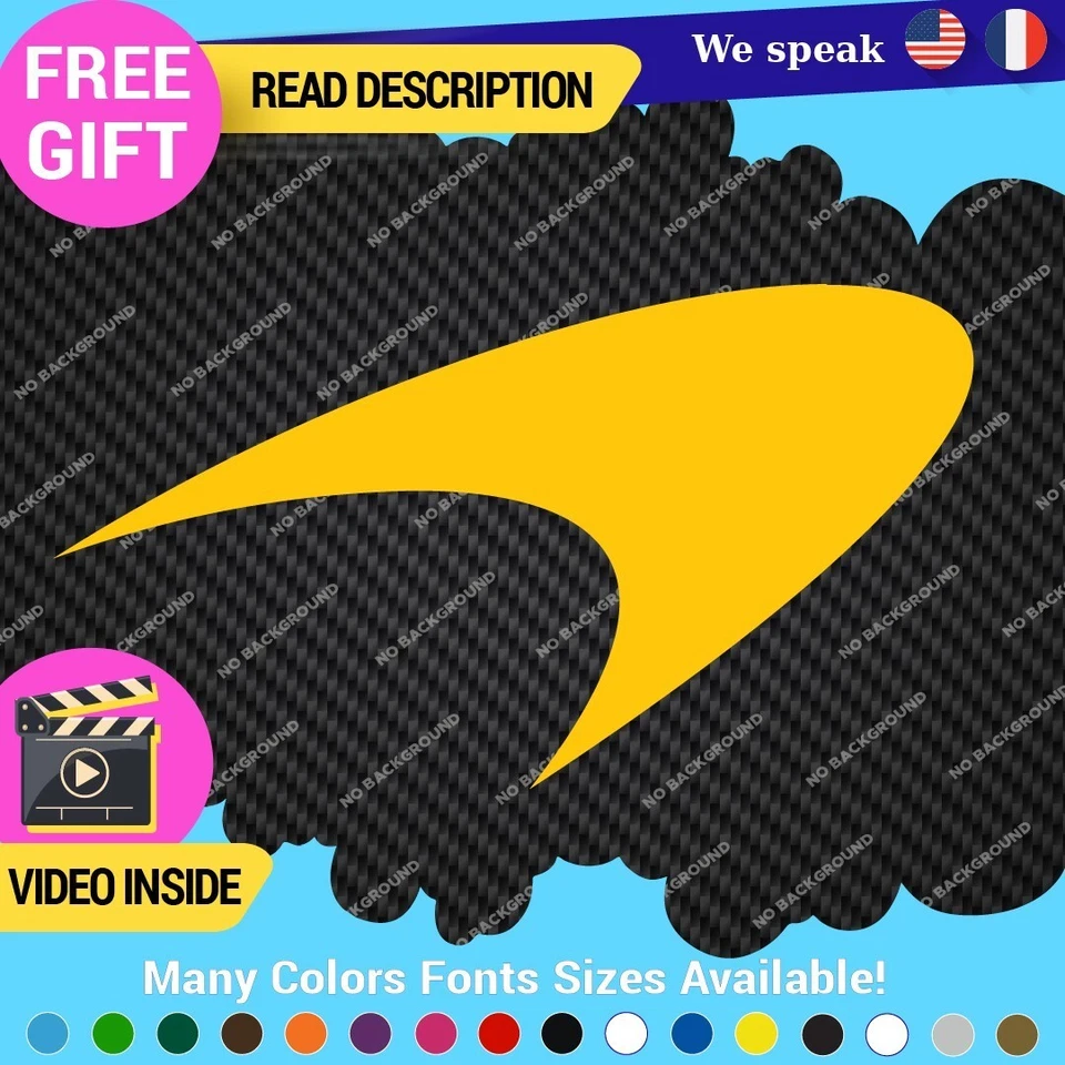 Fits Orange McLaren Decals Stickers Vinyl Mc Automotive F1 Brake Laren Wheels Foto 3 de 4