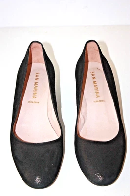 SAN MARINA Escarpins Cuir Pailleté Brillant Doublés Cuir T 39 TBE - Photo 1/4