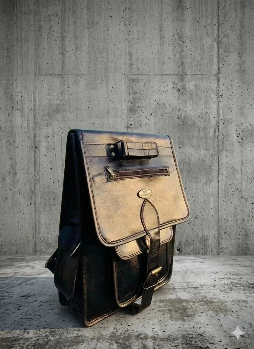 Travel Premium Gym Cultural Leather Large Men's Laptop Bag
