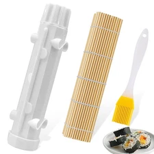 3 Pcs Sushi Makint Kit for Beginners Sushi Onigiri Mold and Bamboo Rolling Mat