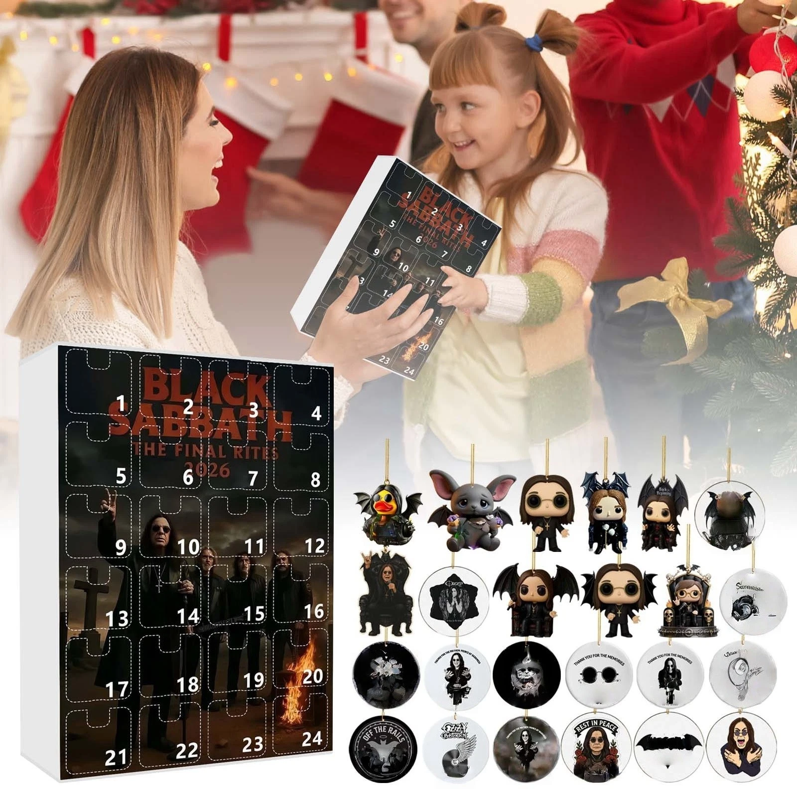 Ozzy Osbourne Christmas Halloween Countdown Calendar Blind Box 2025 Gift for Men