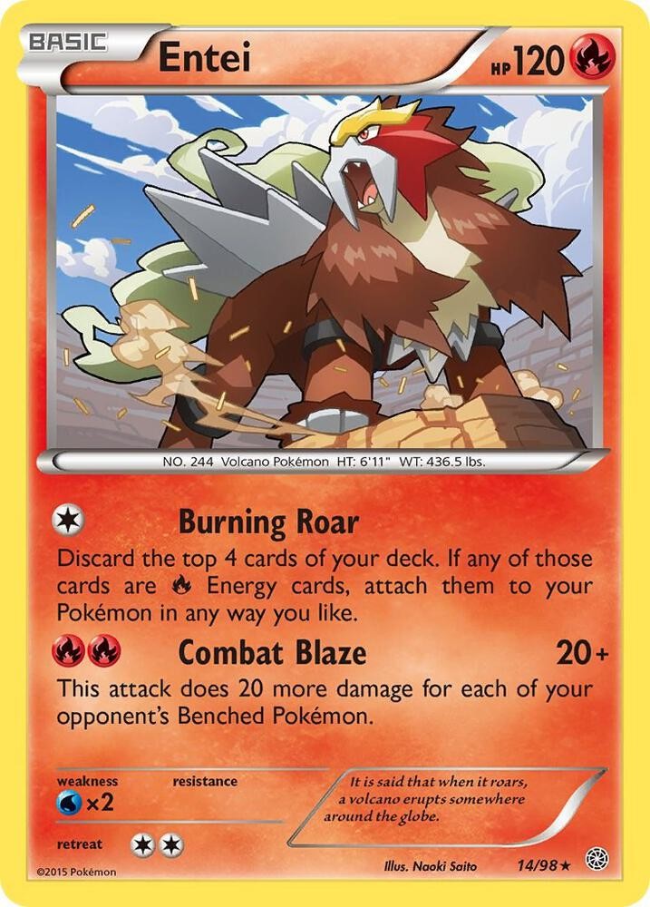Entei (14) Rare XY - Ancient Origins 14/98 LP