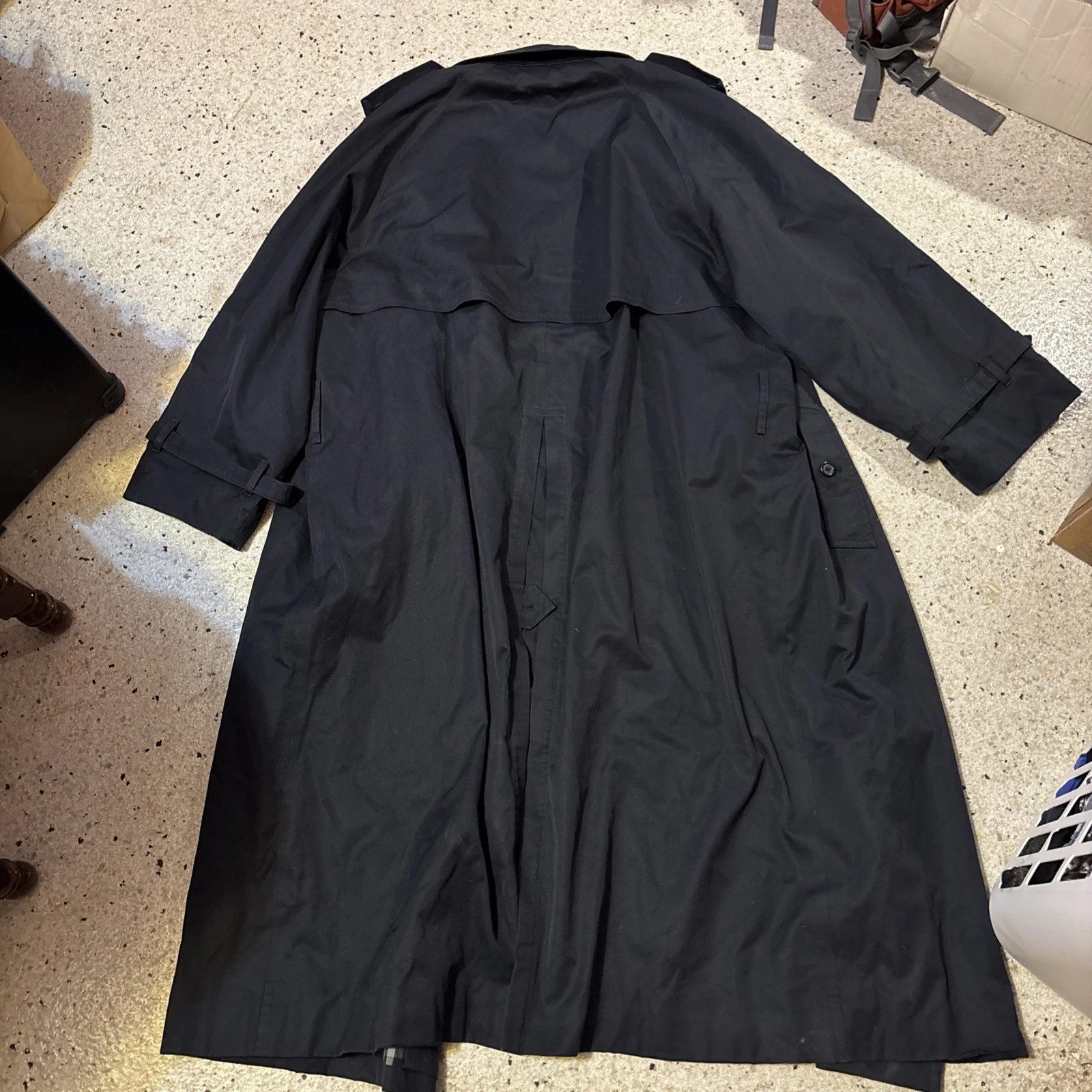 Burberrys Double Breasted Navy Blue Men's Trench Coat Superb Size 50 Long image 12