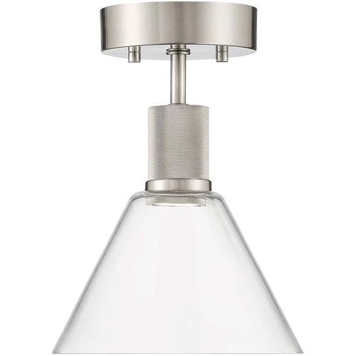 Access Lighting 63146LEDD-BS/CLR Port Nine Semi-Flush Mount Brushed Steel - Picture 2 of 4