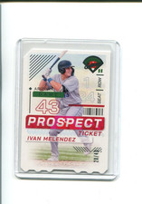 2024 Panini Prospect Edition Ticket Ticket Stub Ivan Melendez Rookie 20/43