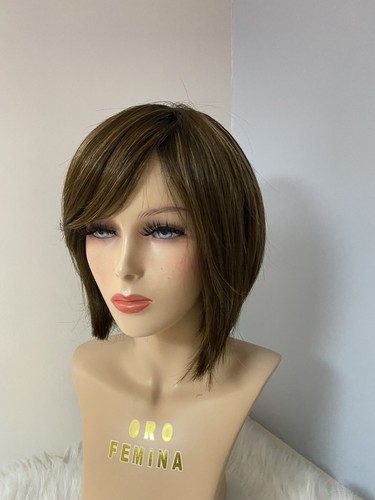 Premium Synthetic Wigs Short Modern Style Bob Colour Ice Mocha Rooted Brunette - Picture 12 of 16