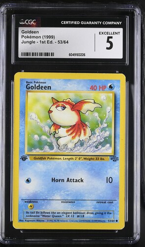 Goldeen (1st Edition) graded CGC 5 for sale on eBay