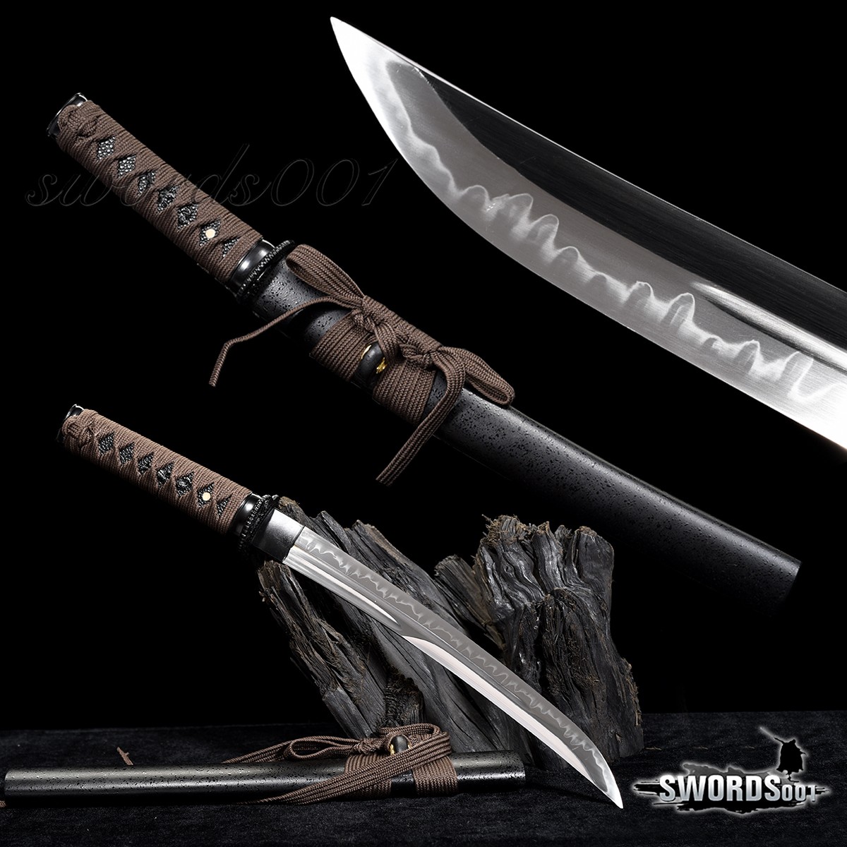 Self Defense Clay Tempered Sharp Knife Japanese Samurai Short