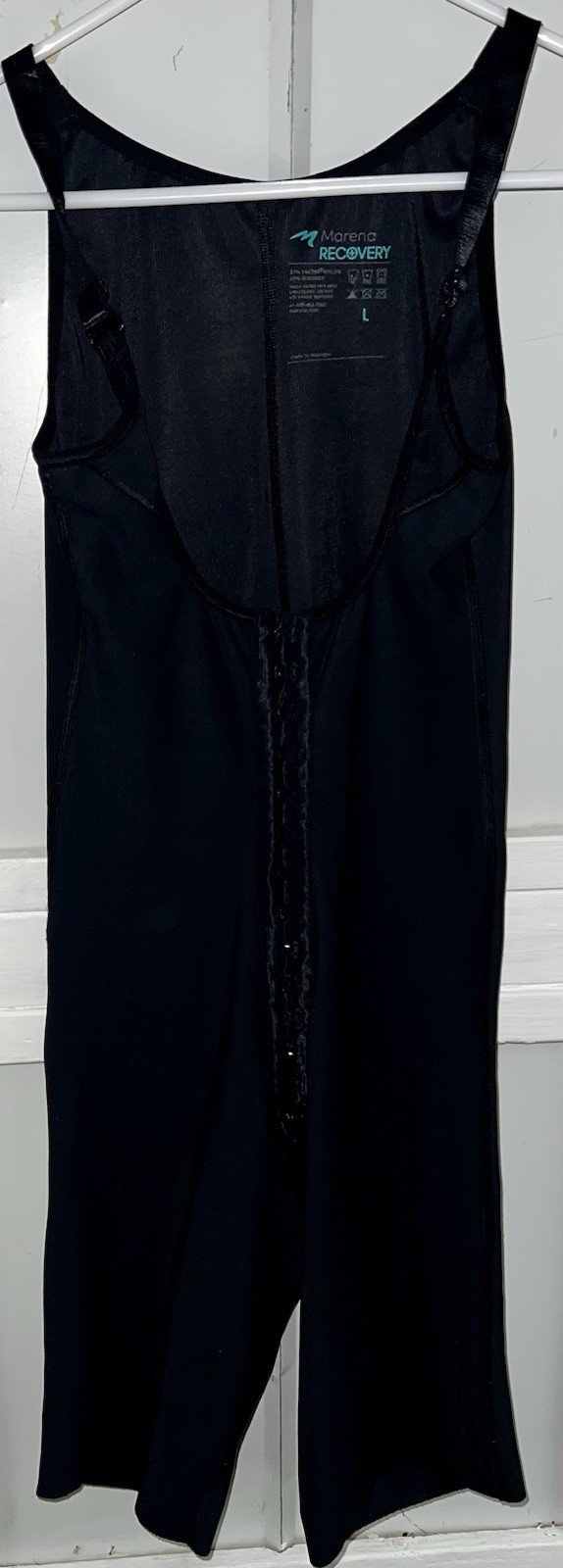 Body de compresión Marena Recovery post cirugía muslo entrepierna abierta negro talla Lg