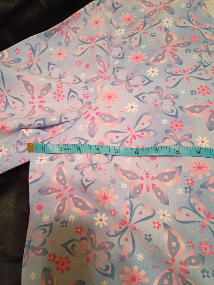 Chaqueta Médica Para Mujer SB Lavanda Mariposa Floral Manga Larga XL Foto 3 de 4