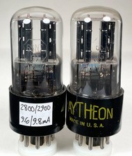 2 1952 Sylvania 6SN7GT Bad-Boy 3-Hole tubes TV7 AT1000 test NOS, matched  quiet