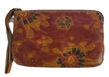 Patricia Nash Floral Print Leather Wristlet