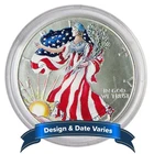 $1 American Silver Eagle 1 oz Random Year Colorized Impaired