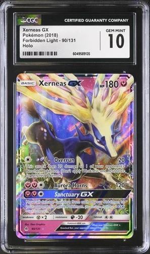CGC 10 GEM MINT Xerneas GX 90/131 Forbidden Light Holo Ultra Rare 2018 Pokemon