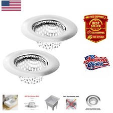 Stainless Steel Sink Strainers - 2.25" Top, Prevent Clogs Effortlessly