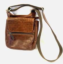 Jack Georges Brown Leather Crossbody Handbag ...