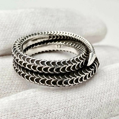 GUCCI 925 Snake Ring Silver No. 17 Authentic From Japan | eBay